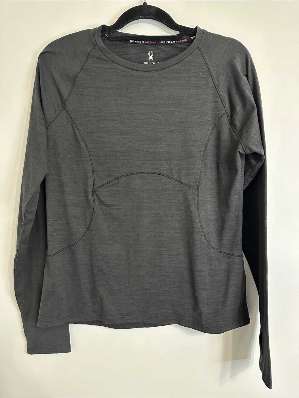 Spyder Women's Charcoal Gray Long-Sleeve Crew Top